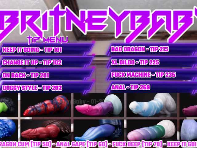 Nuotraukos BritneyBaby Teen Cam (18+) - New Menu Options - [ Fuck Machine @ Goal @remain tokens until goal is reached ]
